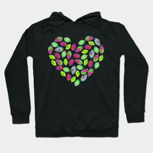 Neon leaf heart - color your life! Hoodie